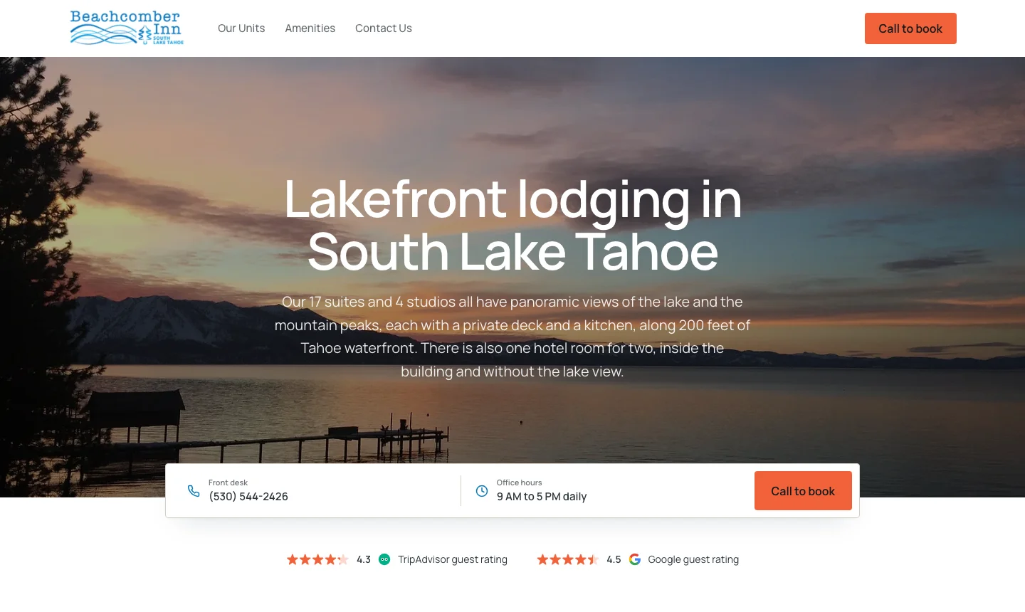 The Beachcomber Inn website